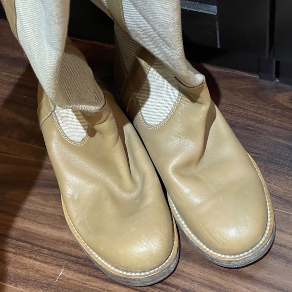 Marc Jacobs Canvas Leather riding boots sz 7 - Picture 2 of 4